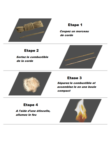Para-corde Fire de survie - 10m Para-corde Fire de survie - 10m