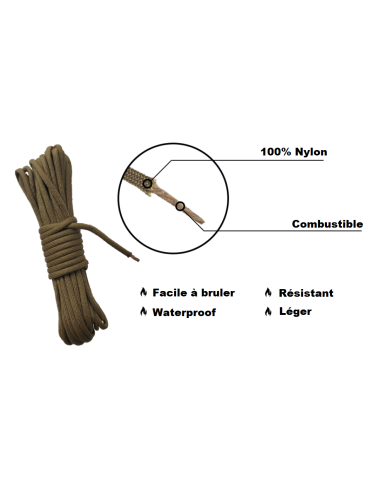 Para-corde Fire de survie - 10m Para-corde Fire de survie - 10m
