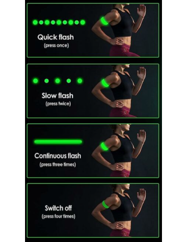 Brassard Lumineux Vert rechargeable