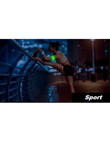 Brassard Lumineux Vert rechargeable