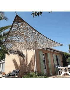 Filet de camouflage triangulaire 80% d'ombrage - Blanc