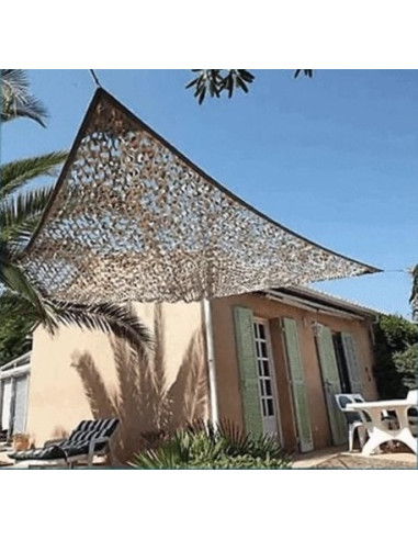 Filet de camouflage triangulaire 80% d'ombrage - Blanc