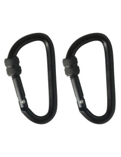 Lot de 2 mousquetons Aluminium - 6 cm