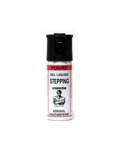 Aérosol / Bombe lacrymo "Stepping" - Gel poivre - 50ml