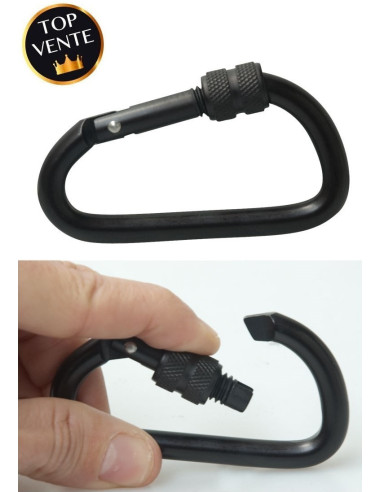 Lot de 2 mousquetons Aluminium - 8 cm