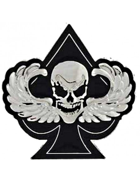 Porte- clé US- As de pique/ Tête de mort