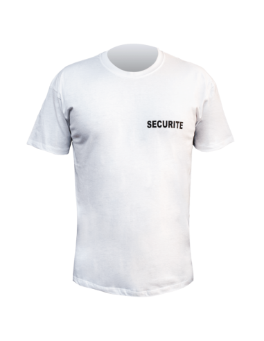 Tee-shirt Sécurité Blanc - 100% Coton