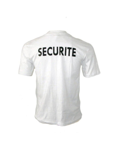 Tee-shirt Sécurité Blanc - 100% Coton