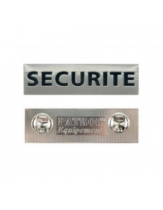 Plaque insigne en métal Sécurité