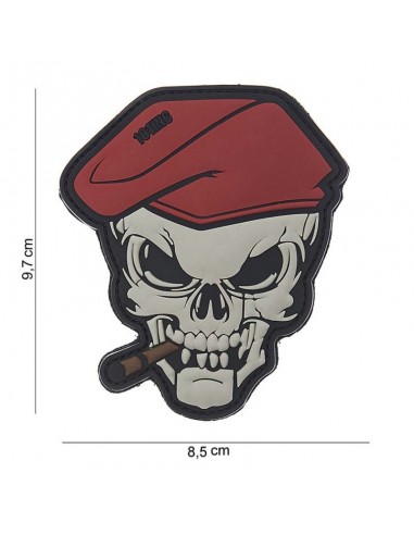 Patch en PVC tête de mort fumeur de cigare