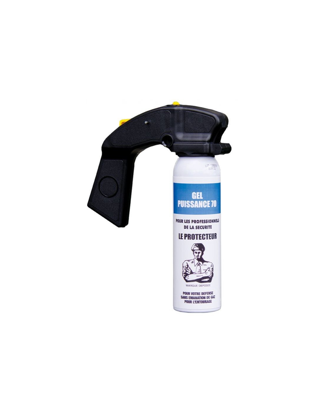 Aérosol lacrymogène anti-agression gel poivre - Equ aerosols et batons -  Equipement force de l'ordre, militaire et sécurité