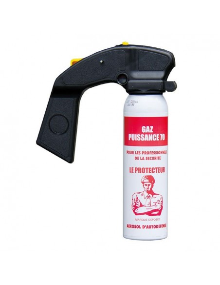 Aérosol anti-agression- bombe lacrymogène Gaz PUISSANCE 70 100 ML POIGNEE Aérosol anti-agression- bombe lacrymogène Gaz PUISSANCE 70 100 ML POIGNEE