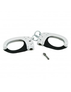 Menottes double securite bouton poussoir réglementaire