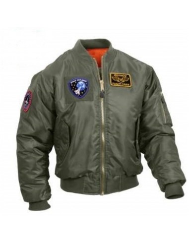 Bombers MA-1 classique Flight Jacket Kaki Adulte