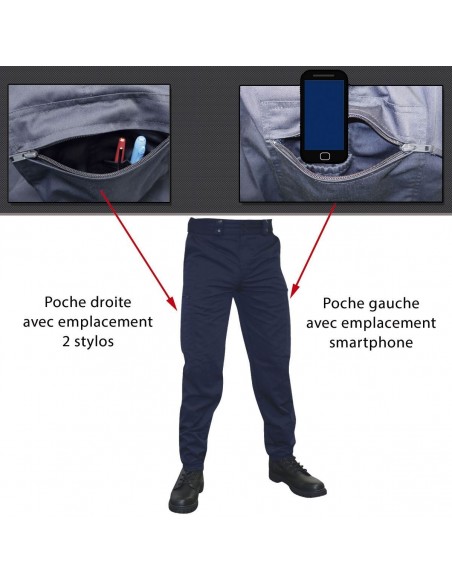 PANTALON INTERVENTION PLATINIUM - MAT BLEU