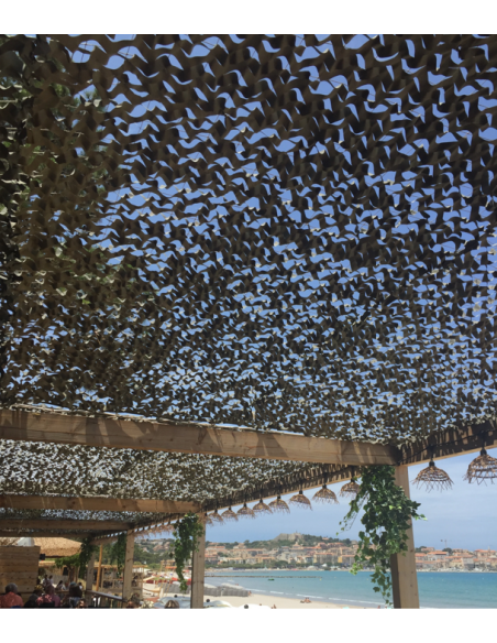 Filet de camouflage renforcé Bartavel - 80% d'ombrage - BEIGE Filet de camouflage renforcé Bartavel - 80% d'ombrage - BEIGE